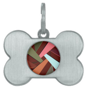 Placa Para Mascotas Forma geométrica abstracta 7