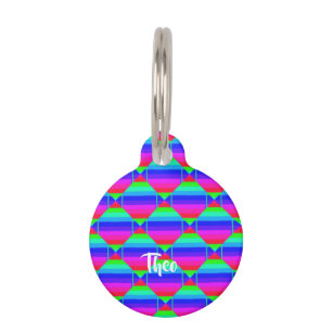 Placa Para Mascotas Formas de arco iris bloqueadas