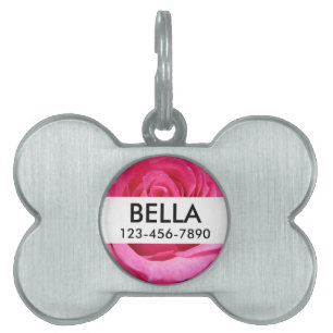 Placa Para Mascotas Foto de Boda Rosa Rosa Rosa Rosa