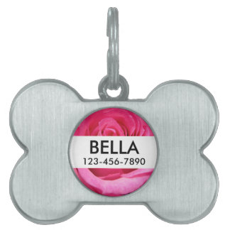 Placa Para Mascotas Foto de Boda Rosa Rosa Rosa Rosa