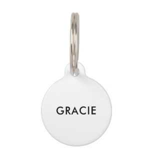 Placa Para Mascotas Foto de mascota moderna simple personalizada