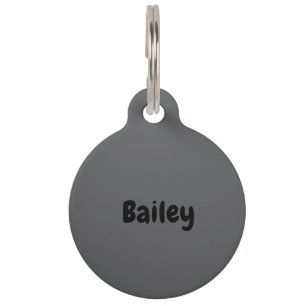 Placa Para Mascotas Foto de nombre personalizado personalizado Gris os