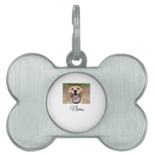 Placa Para Mascotas Foto de perro gato añadir nombre mascota personali