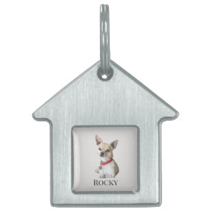 Placa Para Mascotas Foto de perro personalizada   Nombre de mascota pe