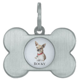 Placa Para Mascotas Foto de perro personalizada | Nombre de mascota pe