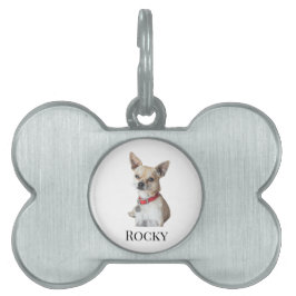Placa Para Mascotas Foto de perro personalizada | Nombre de mascota pe