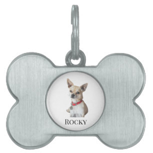 Placa Para Mascotas Foto de perro personalizada Nombre de mascota pe