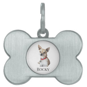Placa Para Mascotas Foto de perro personalizada   Nombre de mascota pe