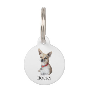 Placa Para Mascotas Foto de perro personalizada Nombre de mascota pe