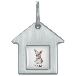 Placa Para Mascotas Foto de perro personalizada | Nombre de mascota pe