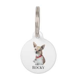 Placa Para Mascotas Foto de perro personalizada | Nombre de mascota pe