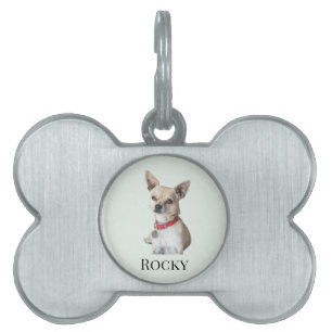 Placa Para Mascotas Foto de perro personalizada Nombre de mascota pe