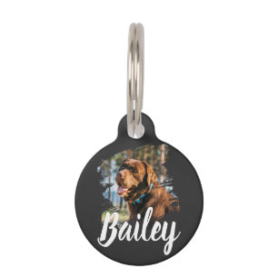 Placa Para Mascotas Foto de perro personalizada y nombre