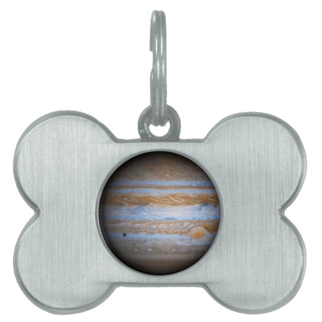 Placa Para Mascotas Foto imponente del planeta Júpiter (Frente)