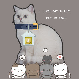 Placa Para Mascotas Foto personalizada de mi gatito que amo