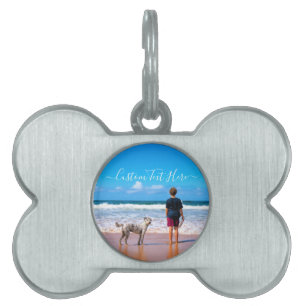 Placa Para Mascotas Foto y texto personalizado - Su propio diseño - Mi
