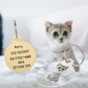 Placa Para Mascotas Foto y texto personalizados
