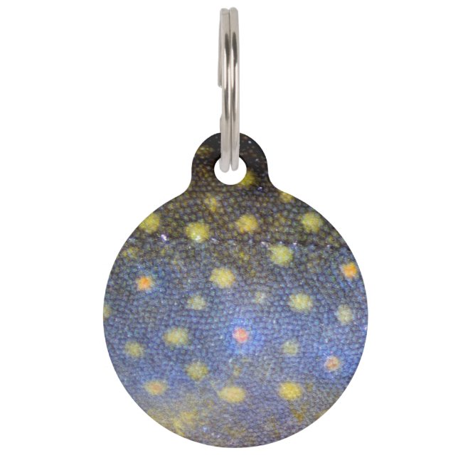 Placa Para Mascotas Fotografía de Brook Trout Scales (Anverso)