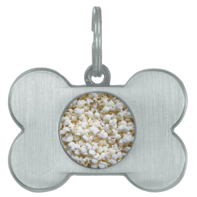 Placa Para Mascotas Fotografía de decoración de palomitas festivas (Frente)