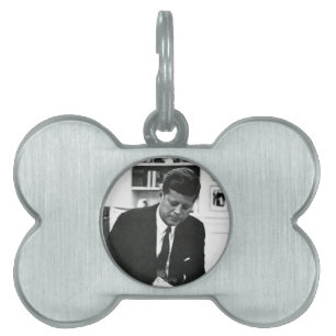 Placa Para Mascotas Fotografía de John F. Kennedy 2