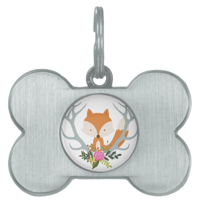 Placa Para Mascotas Fox lindo (Frente)
