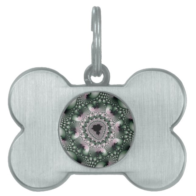 Placa Para Mascotas Fractal (Frente)
