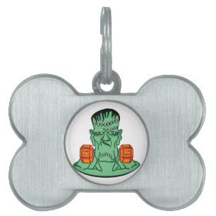 Placa Para Mascotas Frankenstein bajo pesos
