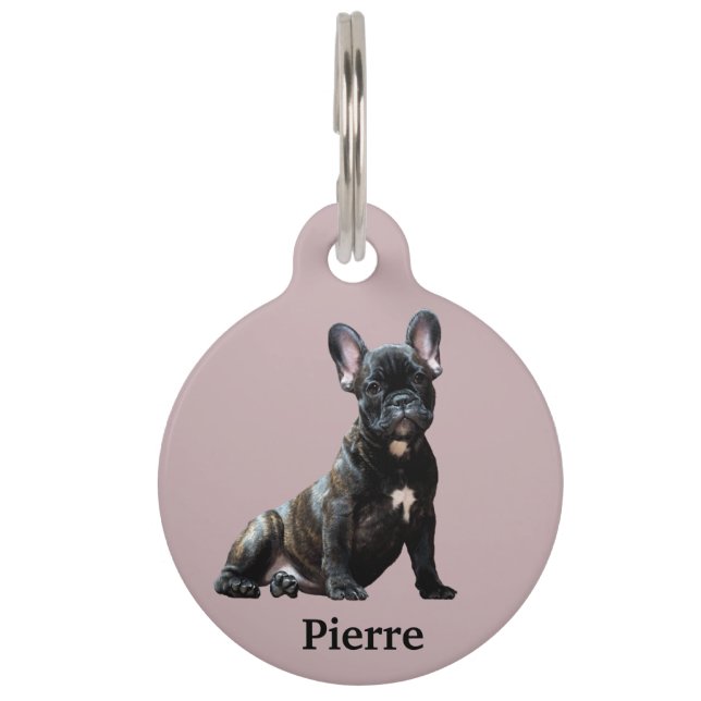 Placa Para Mascotas Frenchie Personaliza (Anverso)