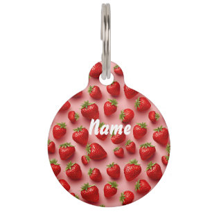 Placa Para Mascotas Fresas
