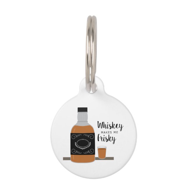 Placa Para Mascotas Frisky Whiskey (Anverso)