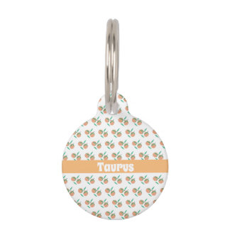 Placa Para Mascotas Frutas de Patrón de Naranjas