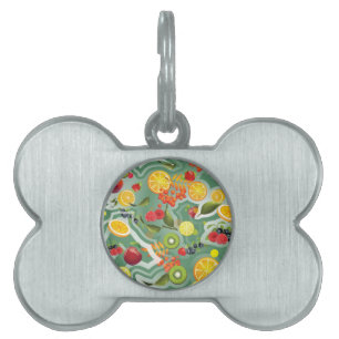 Placa Para Mascotas Frutas mixtas 7