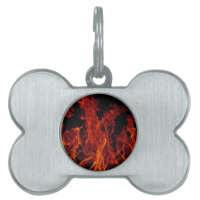Placa Para Mascotas Fuego (Frente)