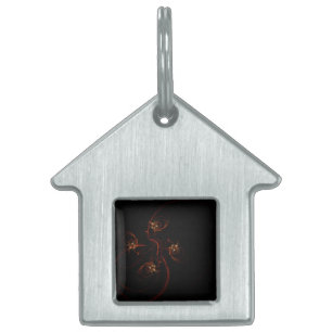 Placa Para Mascotas Fuera de la oscura casa de arte abstracto