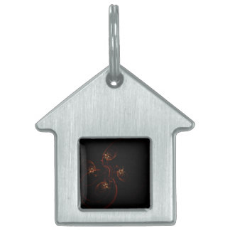 Placa Para Mascotas Fuera de la oscura casa de arte abstracto