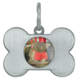 Placa Para Mascotas Fuku Kaeru 福 か え る rana de fortuna con Yodarekake