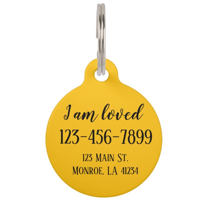 Placa Para Mascotas Fully Customizable Pet Tag (Reverso)