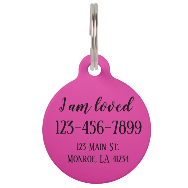 Placa Para Mascotas Fully Customizable Pet Tag (Reverso)