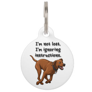 Placa Para Mascotas Funda divertida para perro Rhodesian Ridgeback – I