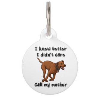 Placa Para Mascotas Funda etiqueta divertida para perro Ridgeback de R