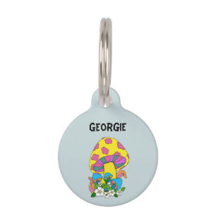 Placa Para Mascotas Funky Mushroom