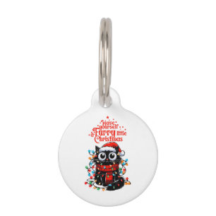 Placa Para Mascotas Furry Little Navidades