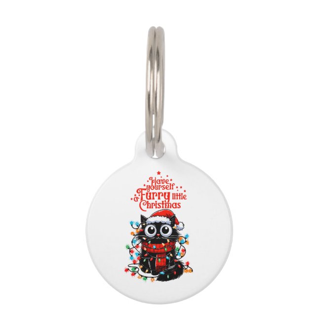 Placa Para Mascotas Furry Little Navidades (Anverso)
