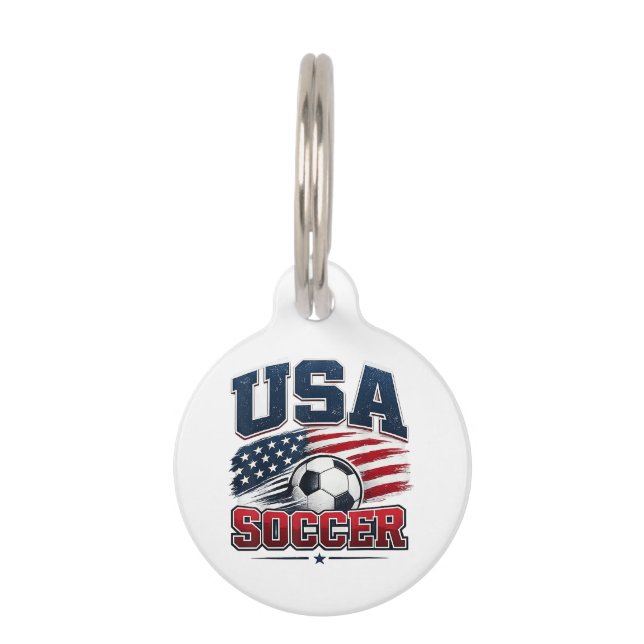 Placa Para Mascotas Fútbol 2026 EE. UU. (Anverso)