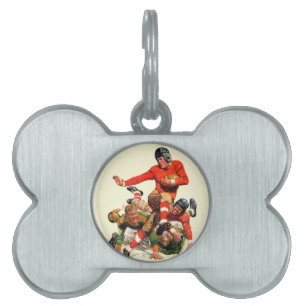 Placa Para Mascotas Fútbol de la universidad