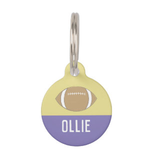 PLACA PARA MASCOTAS FÚTBOL (PURPLE)