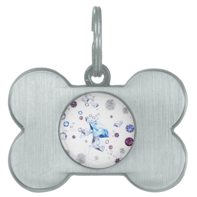 Placa Para Mascotas Galaxia Diamante 1 (Frente)