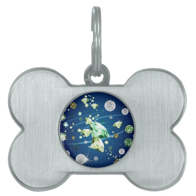 Placa Para Mascotas Galaxia Diamante 11 (Frente)