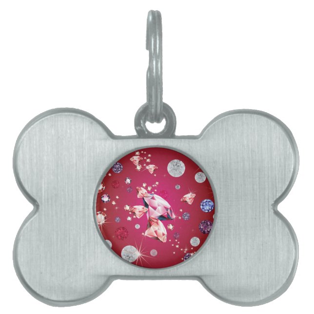 Placa Para Mascotas Galaxia Diamante 6 (Frente)