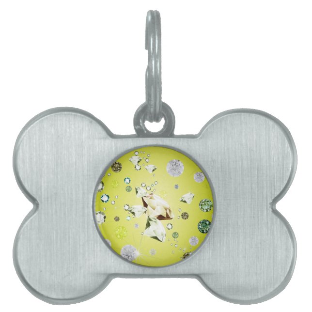 Placa Para Mascotas Galaxia Diamante 8 (Frente)